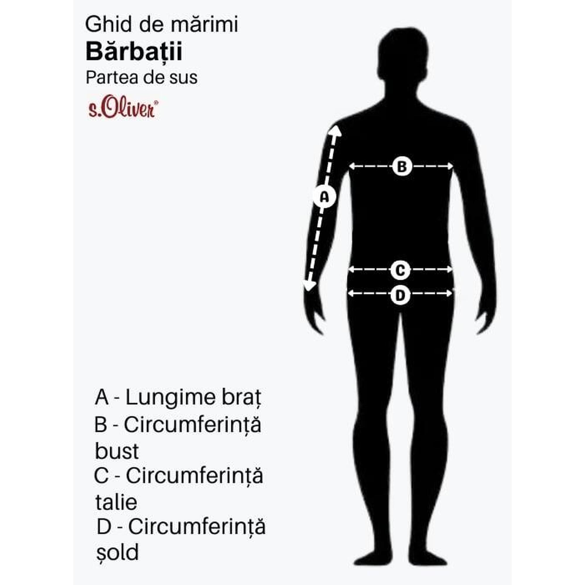 Pulover barbati cu aspect stratificat din amestec de bumbac si elastan, Negru