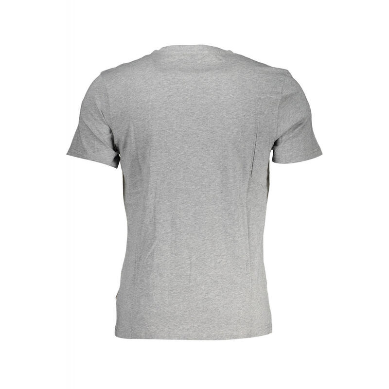 Tricou barbati cu logo din bumbac gri