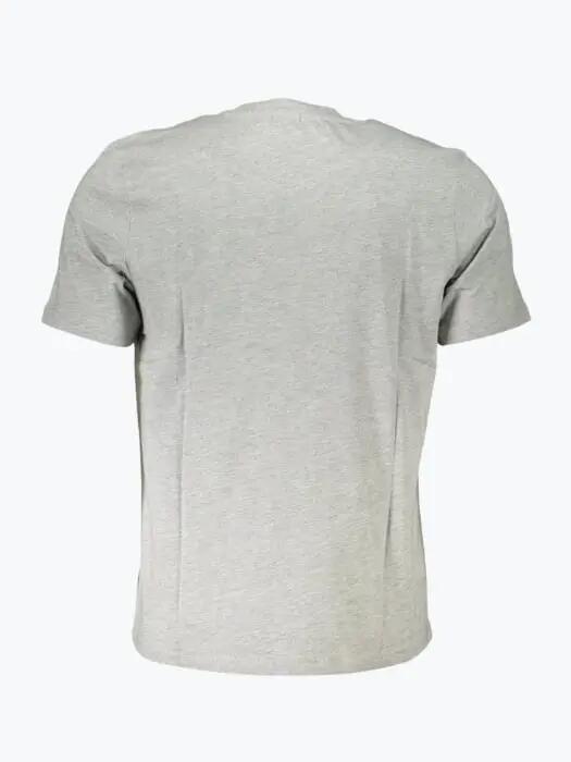 Tricou barbati din bumbac cu croiala Regular fit si imprimeu cu logo gri 2/2