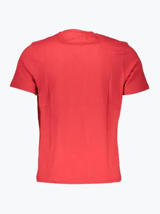 Tricou barbati cu imprimeu cu logo si croiala Regular fit rosu 2/2