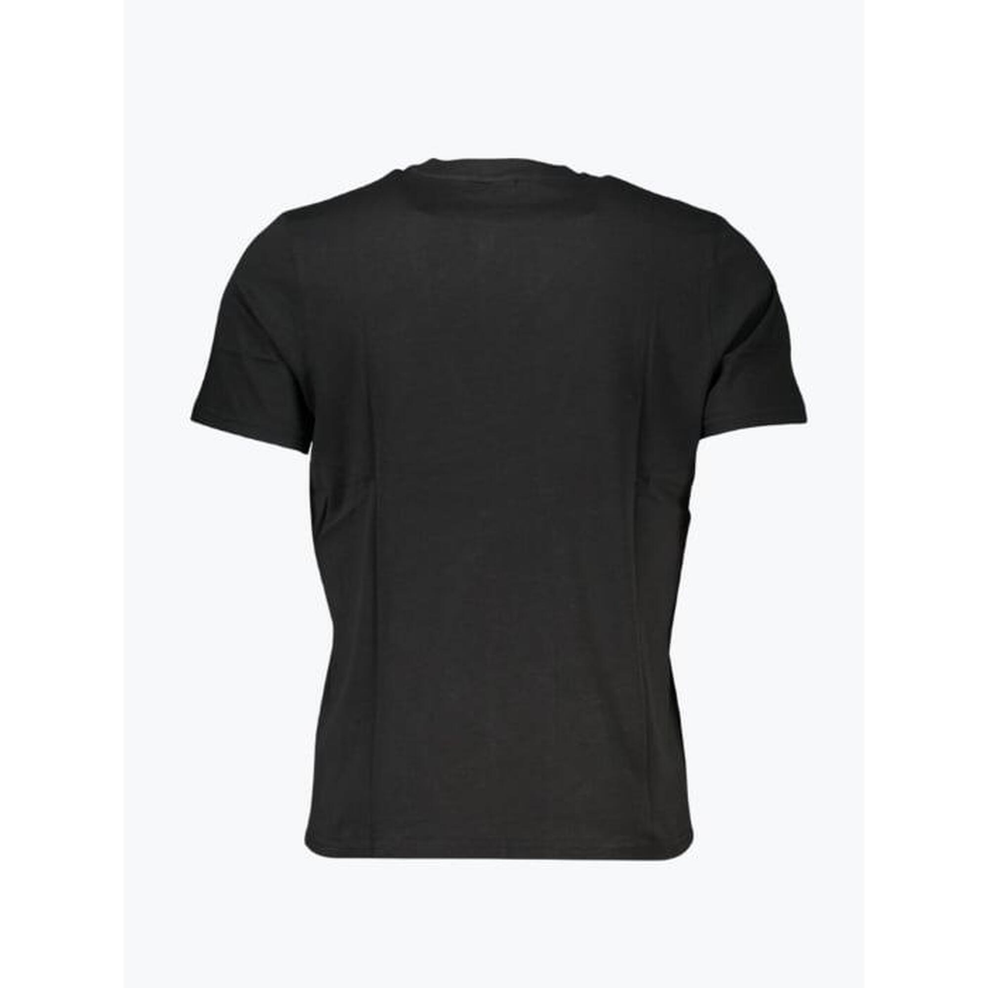 Tricou barbati din bumbac cu croiala Regular fit si imprimeu cu logo negru