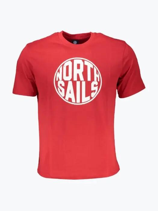 Tricou din bumbac cu imprimeu cu logo, Regular fit, North Sails 1/2