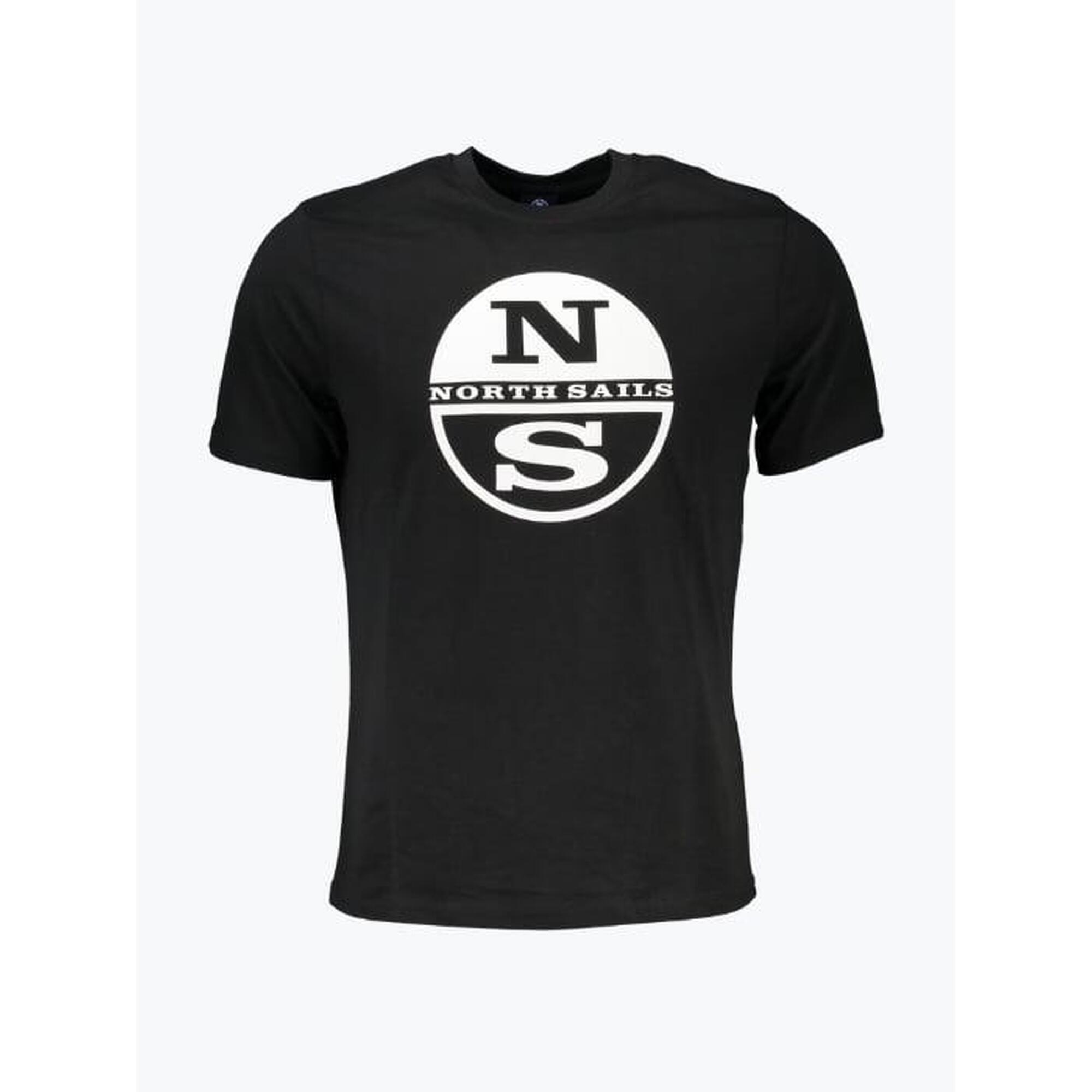 Tricou barbati cu imprimeu cu logo si croiala Regular fit negru