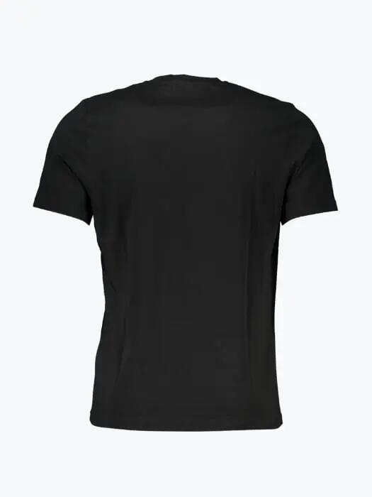 Tricou barbati cu imprimeu cu logo si croiala Regular fit negru 2/2