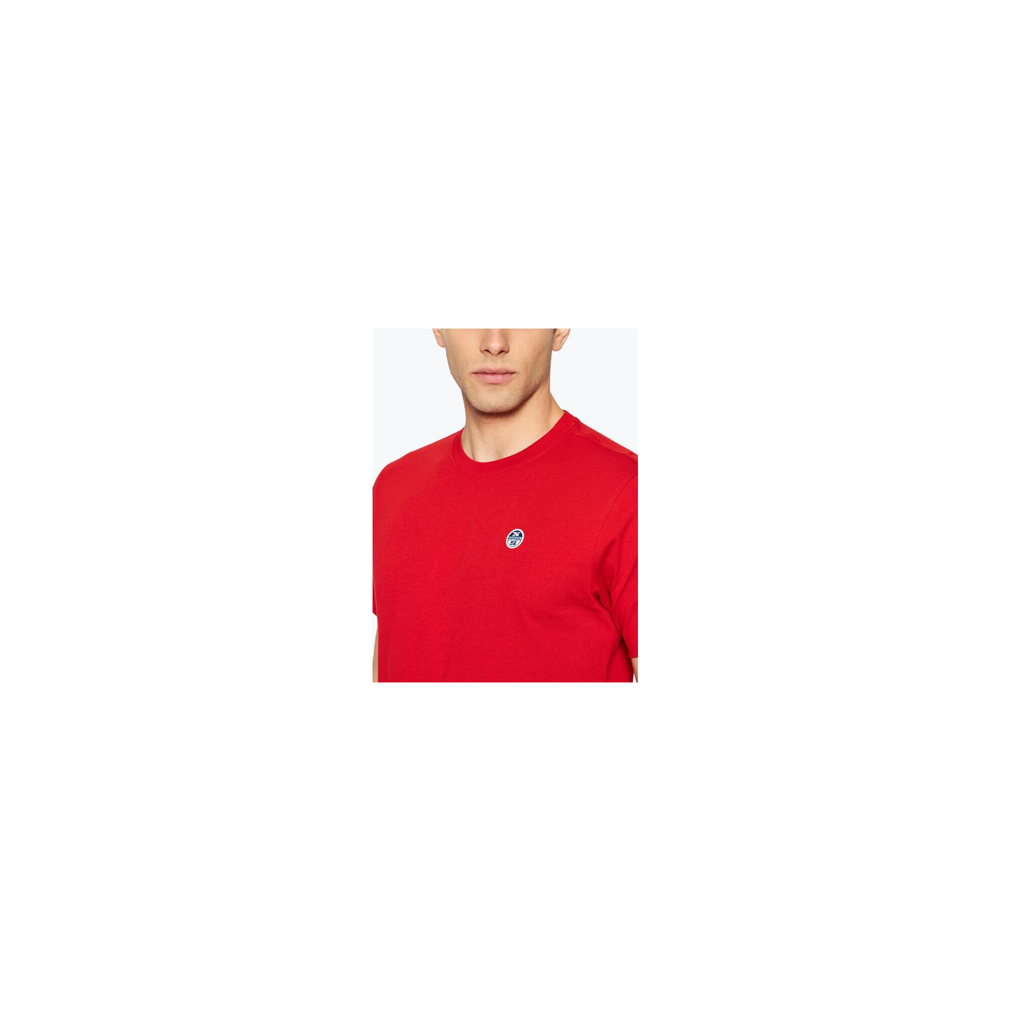 Tricou barbati din bumbac cu logo si croiala Regular fit rosu