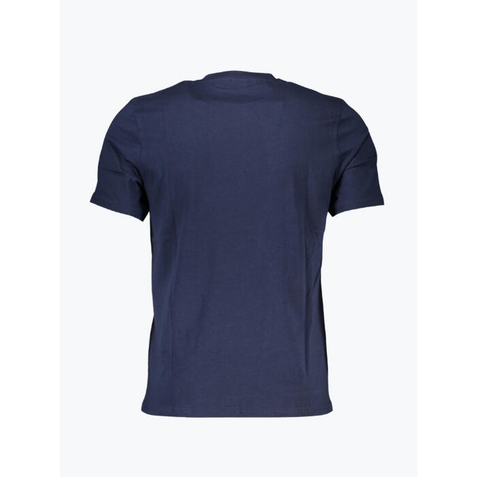 Tricou barbati cu imprimeu cu logo si croiala Regular fit bleumarin