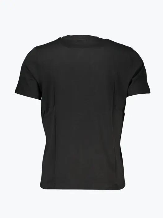 Tricou barbati din bumbac cu croiala Regular fit si imprimeu cu logo negru 2/2