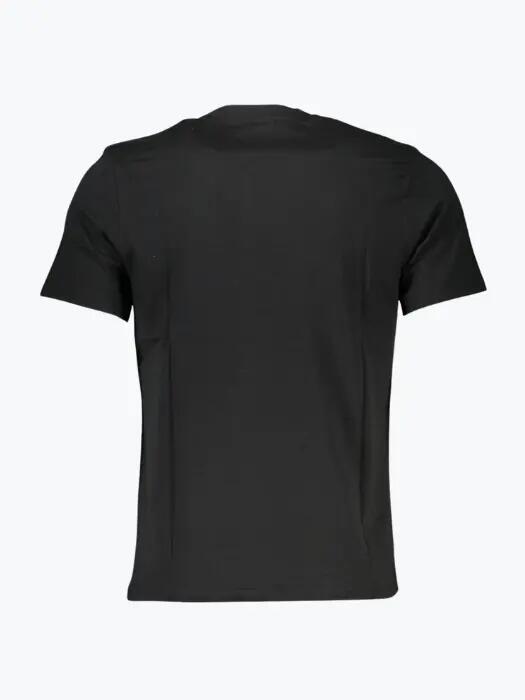 Tricou barbati cu decolteu la baza gatului si logo negru 2/2