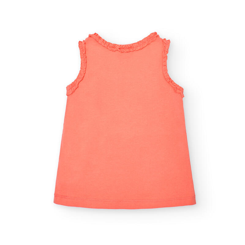 Camiseta Gimnasia Niña Boboli Naranja