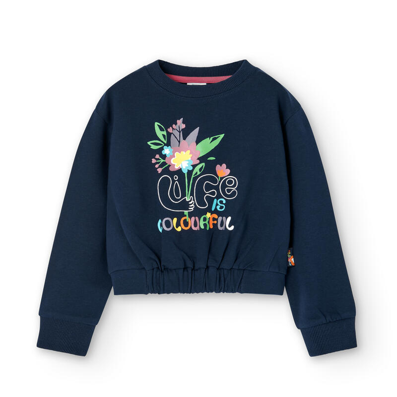 Sudadera Gimnasia Niña Boboli Azul