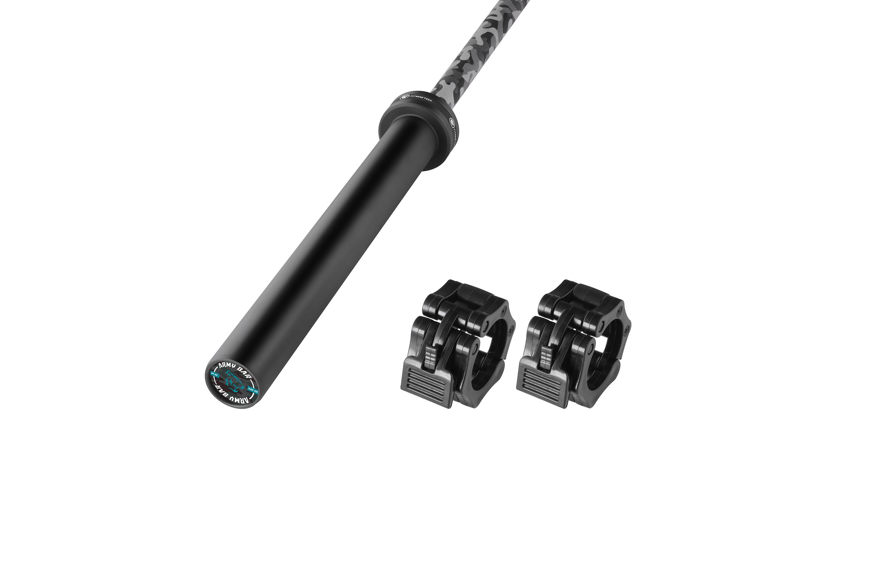 Barra olímpica Camuflagem Fitness Tech  220 cm x 50 mm 4 rolamentos 7/8