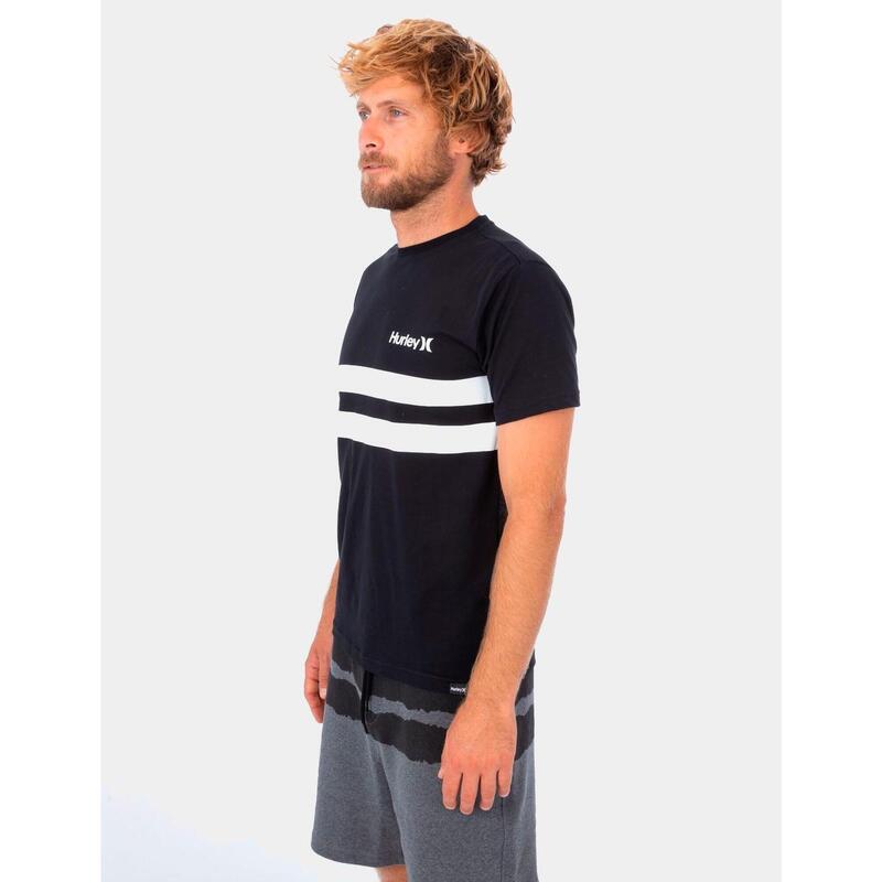 Camiseta Hombre Hurley  oceancare block party  Gris