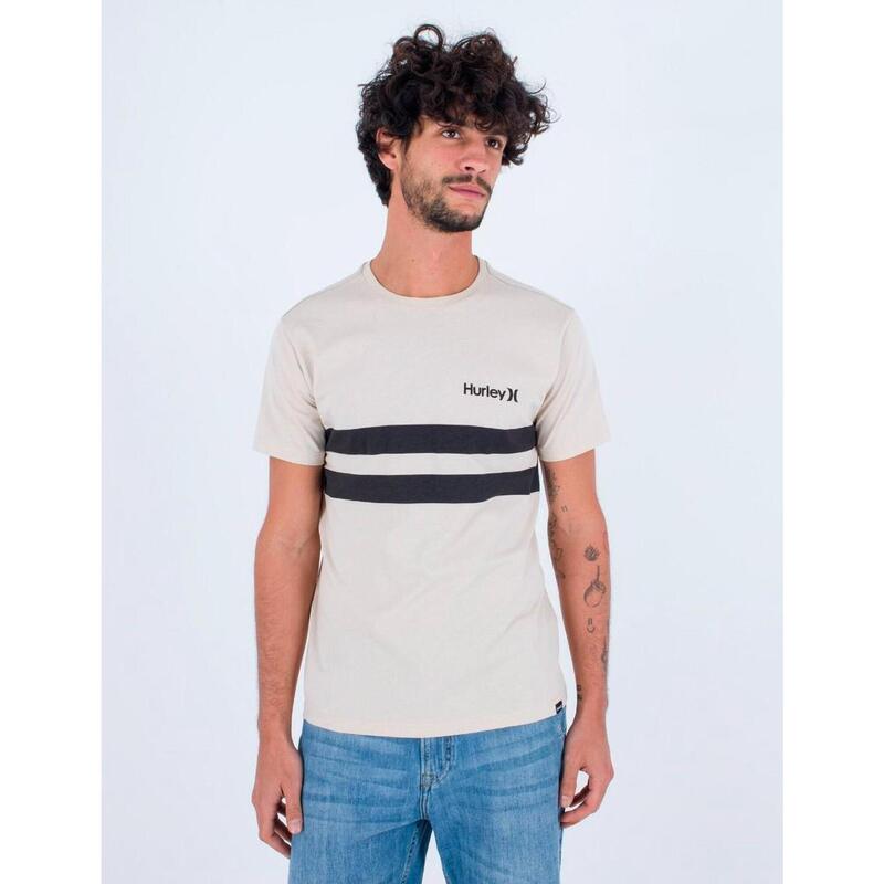 Camiseta Hombre Hurley Oceancare block party Beige