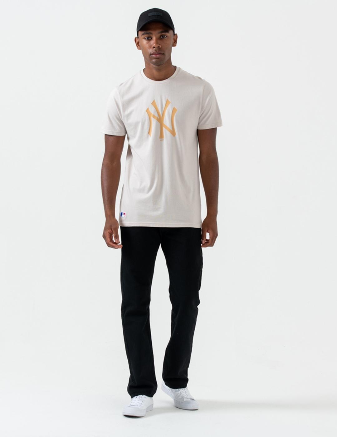 Camisetas para Hombre New era New york yankees Beige 5/6