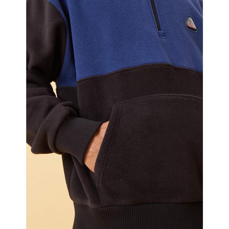 Forros polares para Hombre New era Colourblock quarter zip Negro