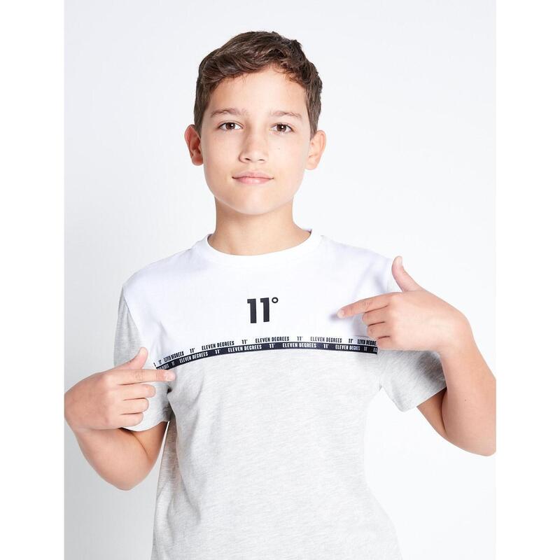 Camisetas para Niño Eleven degrees Jr double taped block Gris