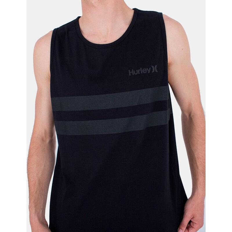 Camiseta tirantes Hombre Hurley Oceancare stripes Negro