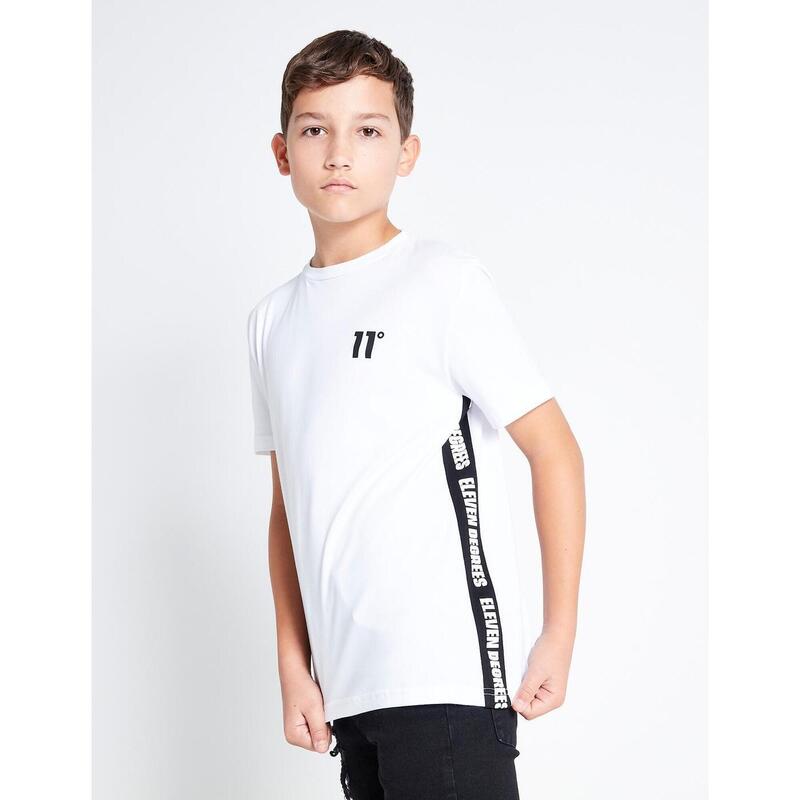 Camiseta Jr TEXT PANEL CUT AND SEW - White/Black