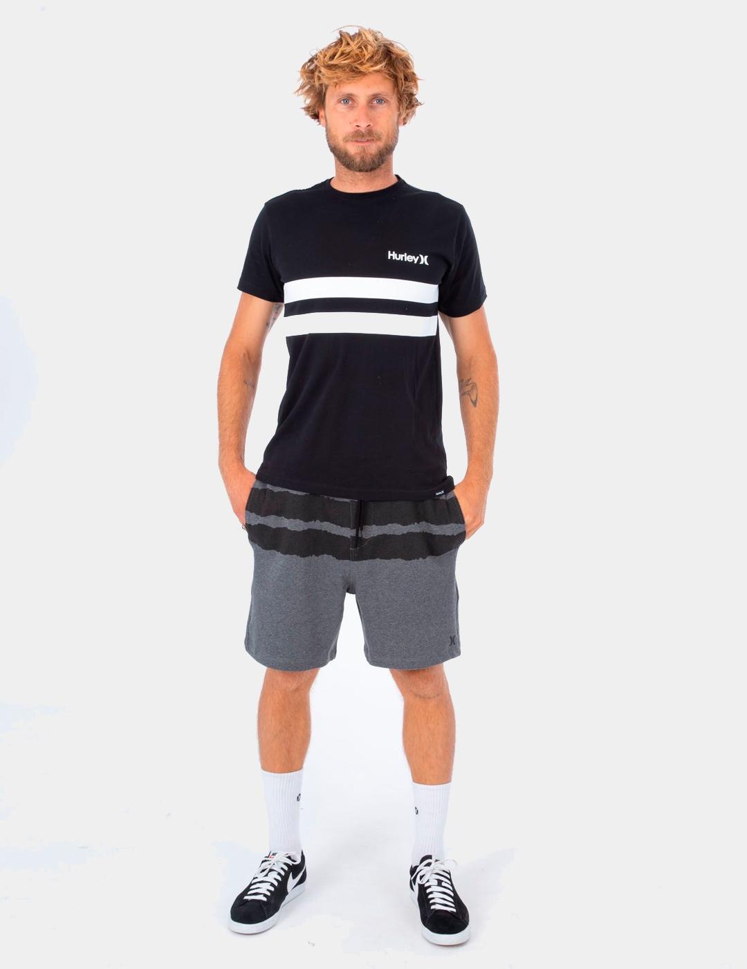 Camiseta Hombre Hurley  oceancare block party  Gris 3/4