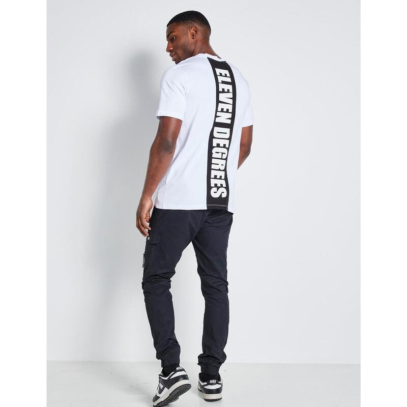 Camisetas para Hombre Eleven degrees Cut&sew printed back graphic Blanco