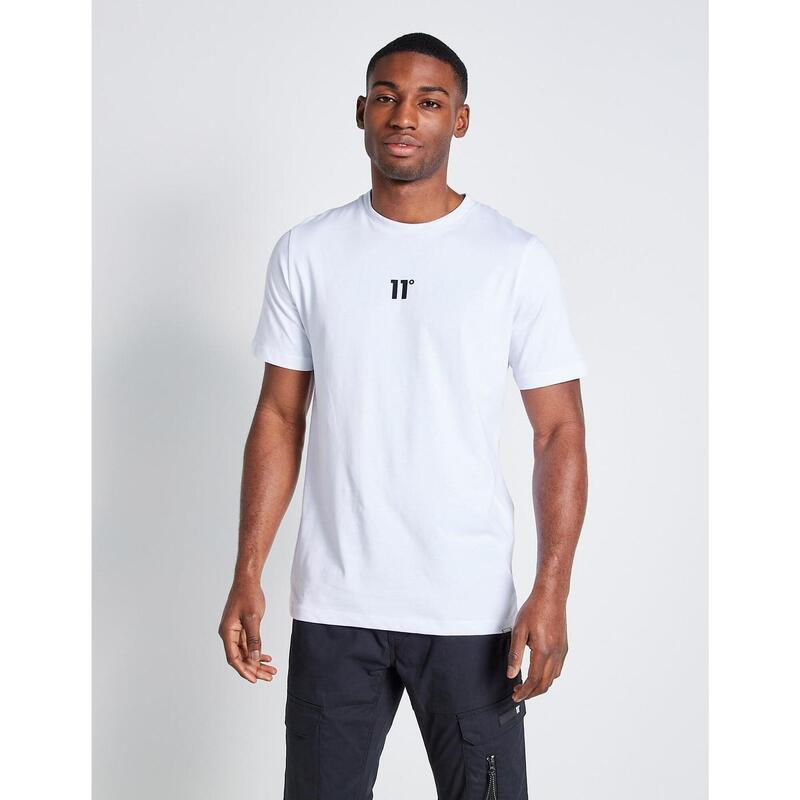 Camisetas para Hombre Eleven degrees Cut&sew printed back graphic Blanco