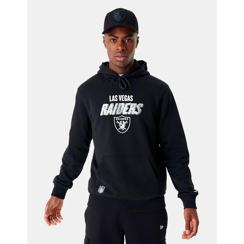 Sudadera para Hombre New era  nfl script graphic lasrai Negro