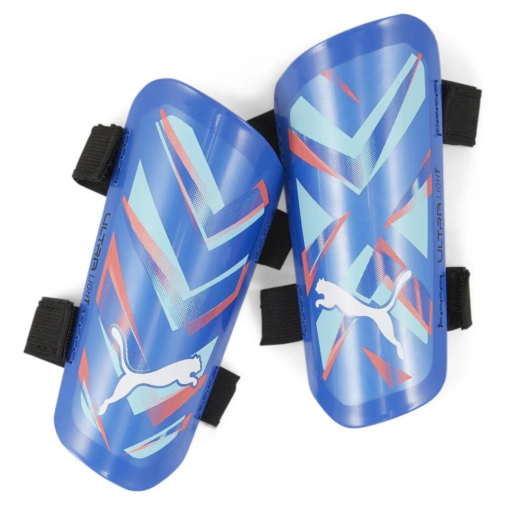 Ultra Light Dual Straps Shin Guards (Blue/Peppermint) L