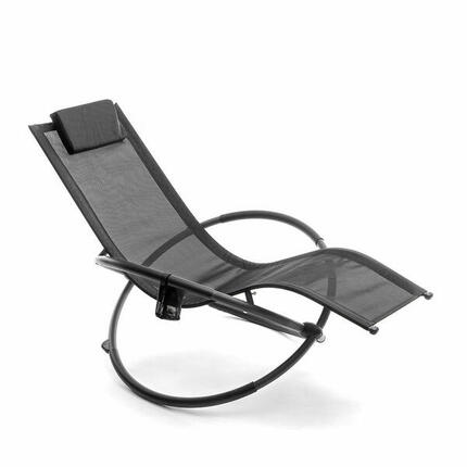 Chaise Longue Pliante à Bascule Orbitale InnovaGoods Noir