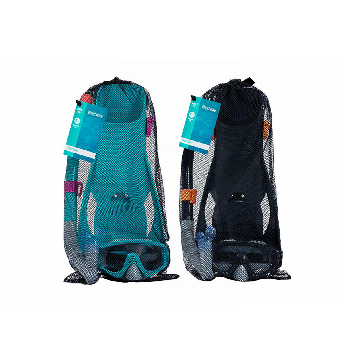 Duikbril met Snorkel en Zwemvliezen Bestway Volwassen 4/7