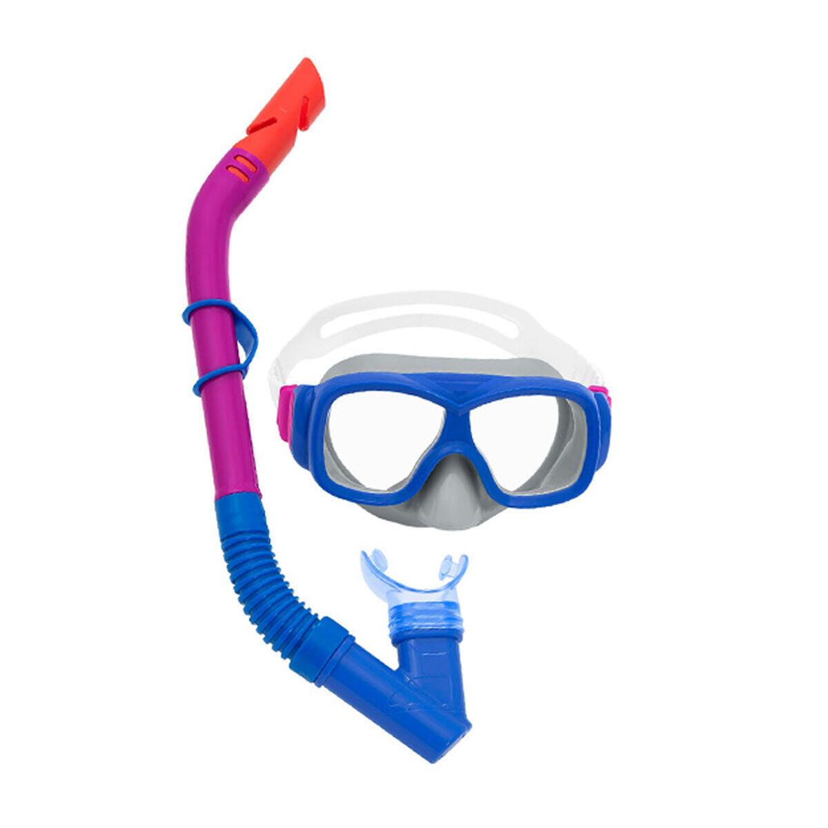 Óculos de Mergulho com Tubo Infantis Bestway Azul 3/7