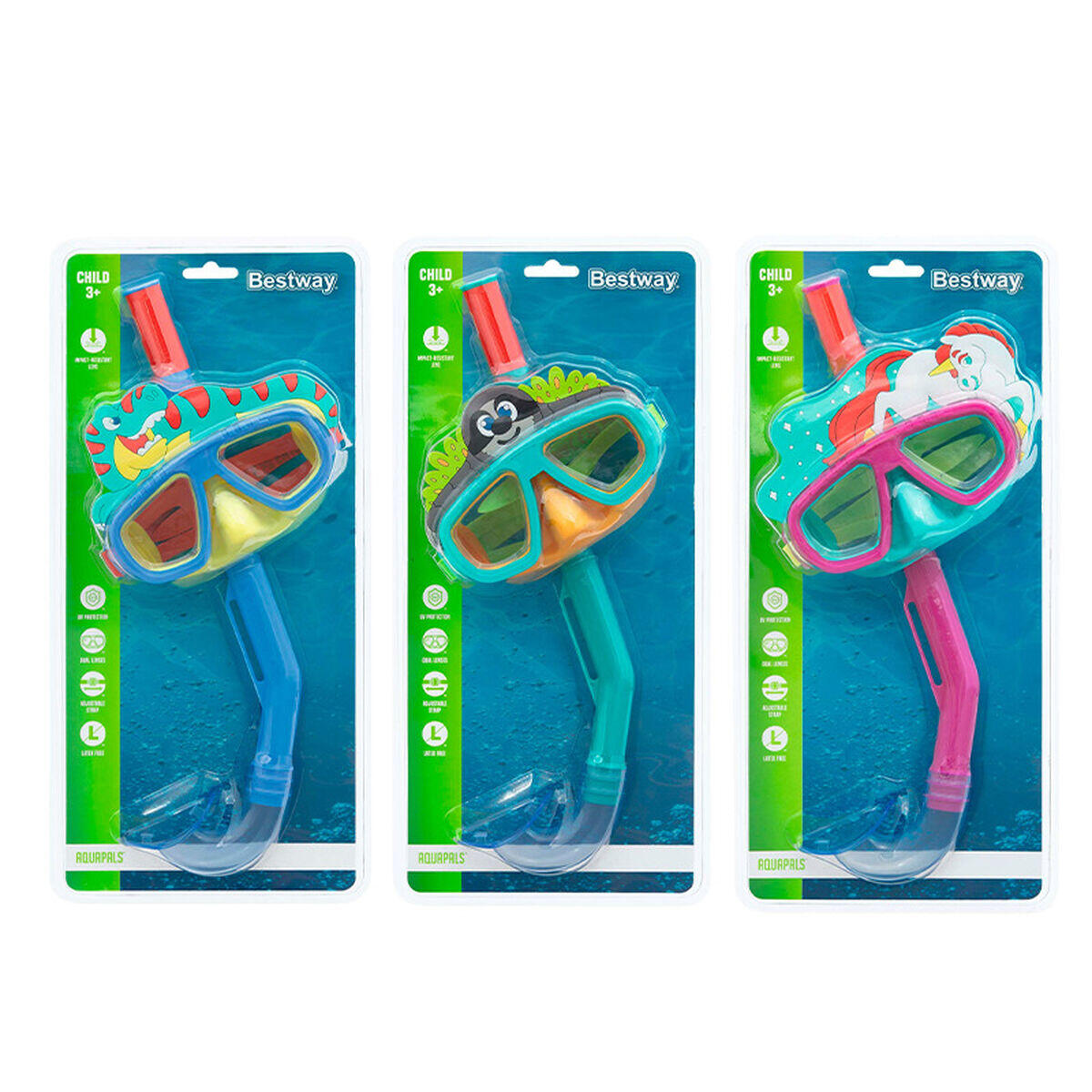 Gafas de Buceo con Tubo Infantiles Bestway + 3 Años 5/7