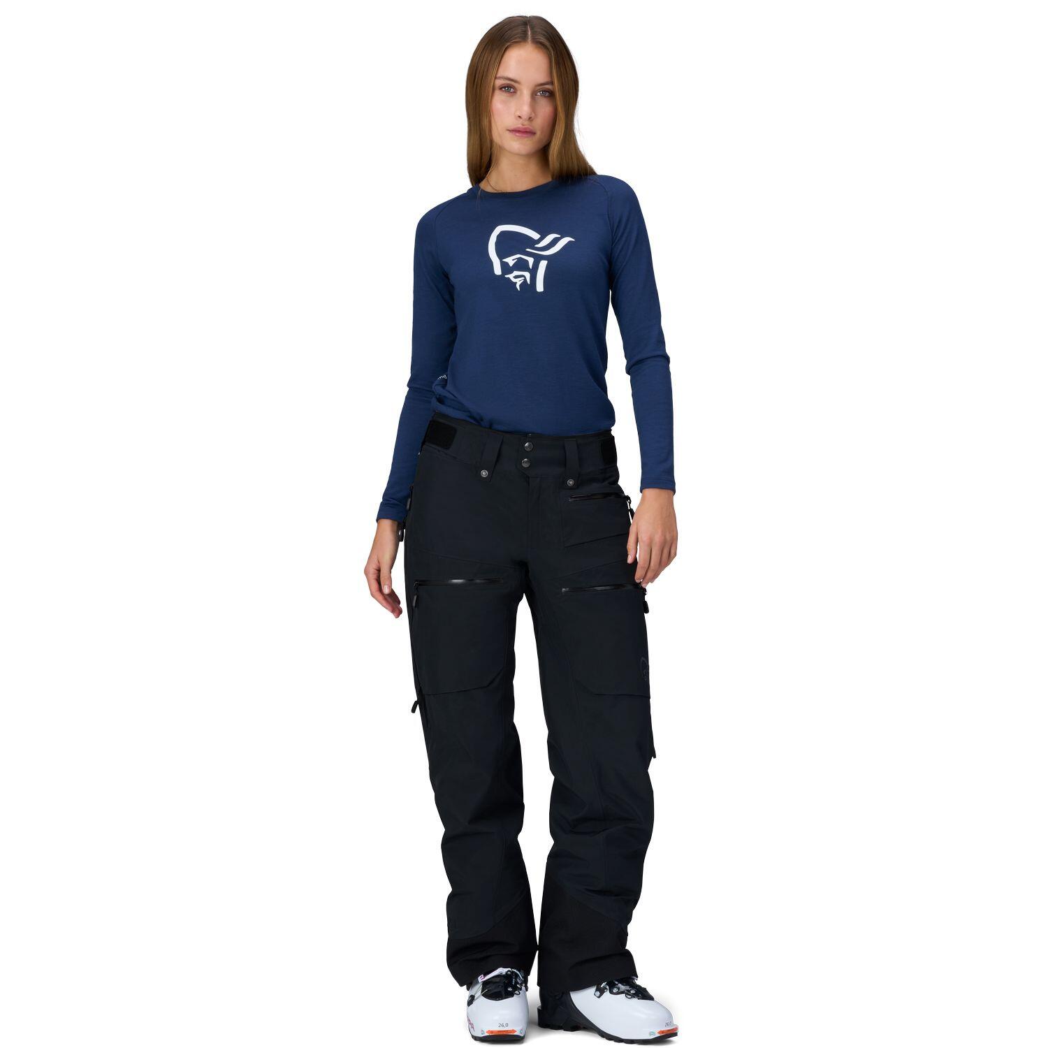 Pantalon De Ski / Snow Norrona Lofoten Gore-tex Insulated Caviar Black Femme 3/4