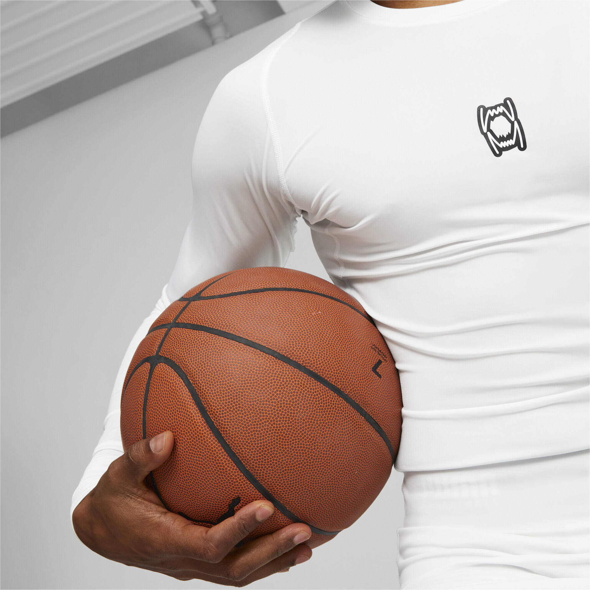 T-shirt de basketball à manches longues Hoops Team Homme PUMA White 5/7