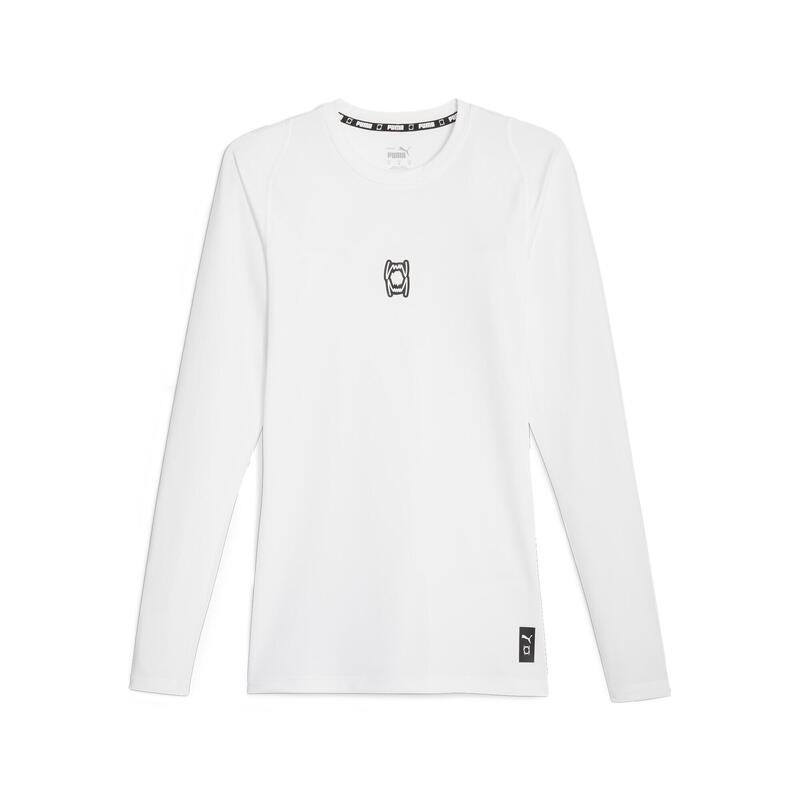 Tricou de baschet Hoops Team cu mânecă lungă pentru bărbați PUMA White