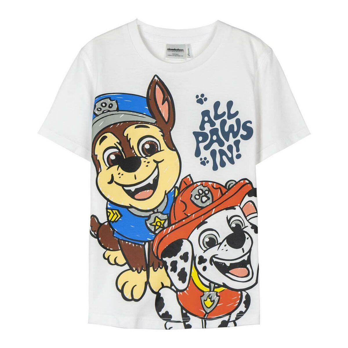 Camiseta de Manga Corta Infantil The Paw Patrol Blanco 4/5