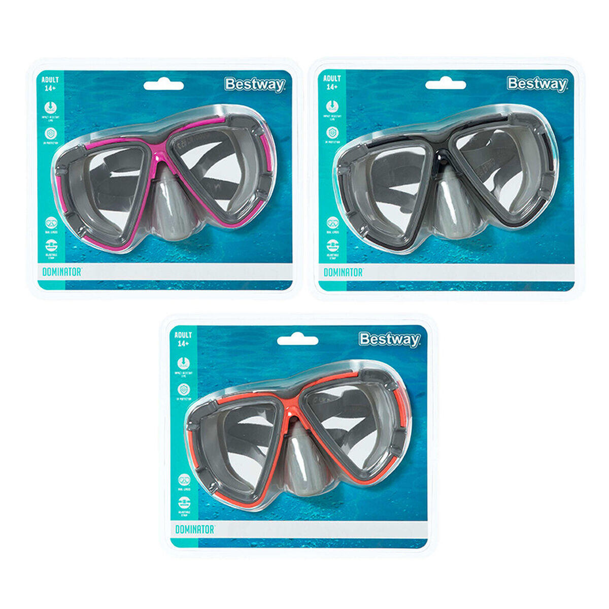 Mascara de buceo Bestway Multicolor 5/7