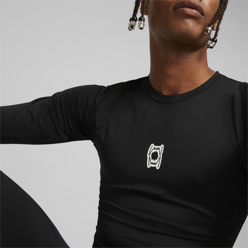 Tricou de baschet Hoops Team cu mânecă lungă pentru bărbați PUMA Black
