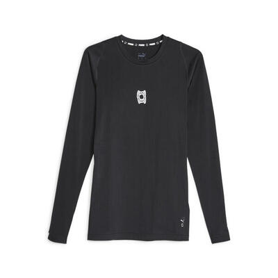 Hoops team basketbalshirt met lange mouwen voor heren puma black