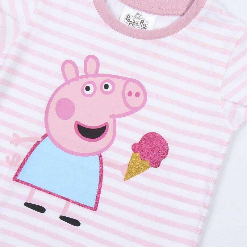 Camiseta de Manga Corta Infantil Peppa Pig Rosa