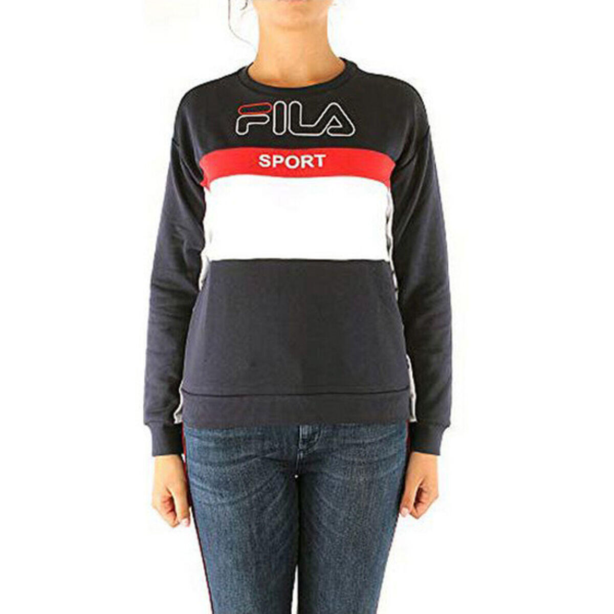 Fila - Sweat Sans Capuche Femme Fila 682853 - Sweat-shirt - Noir - 36 Xs - Decathlon