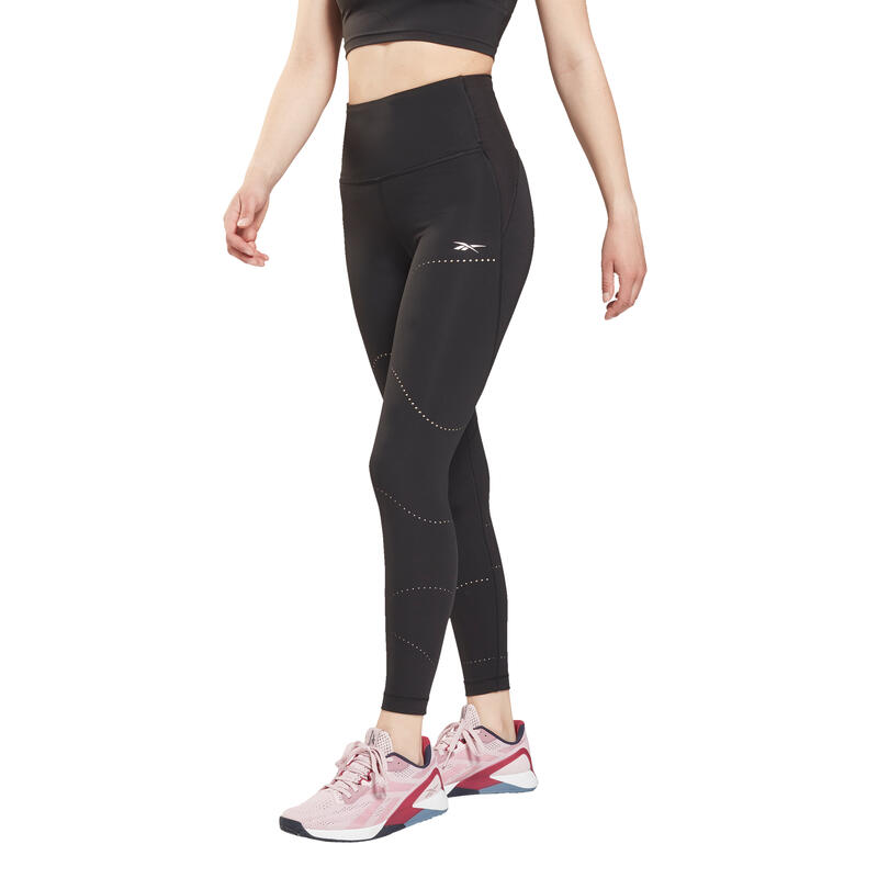 Leggings Reebok Lux Perform High Rise, Zwart, Dames