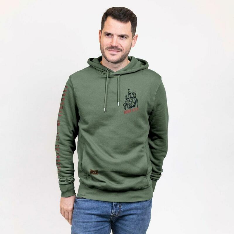 Sudadera con Capucha Hombre The Mandalorian Verde oscuro