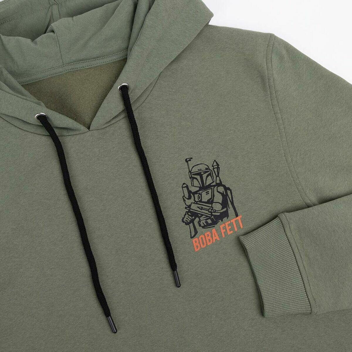 Sudadera con Capucha Hombre The Mandalorian Verde oscuro 3/4