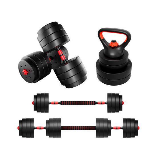 Trainingshanteln verstellbare Lion 45 Athler 2x20kg Langhantel und Kettlebell