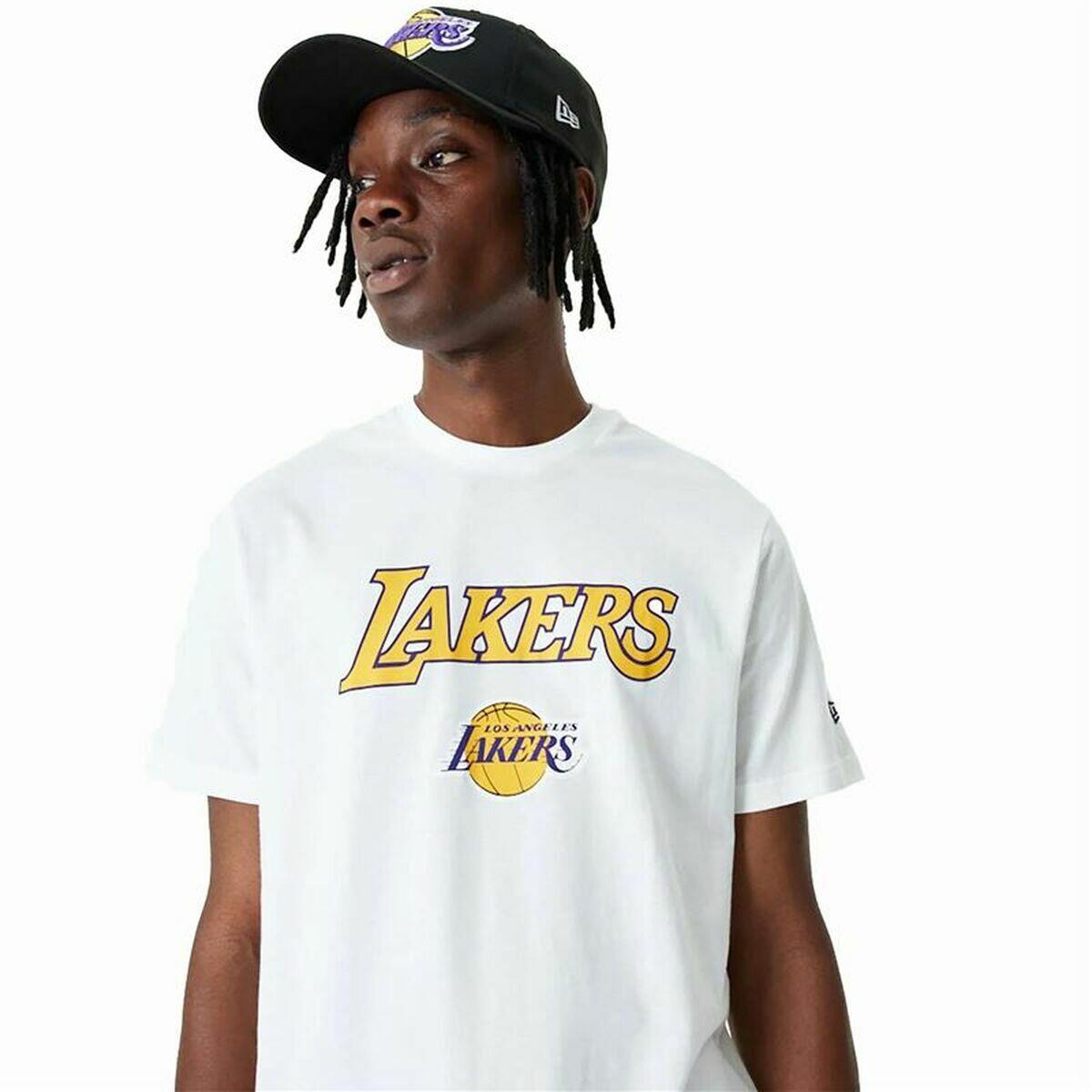 t-shirt de basket New Era NBA LA Lakers Blanc 2/5