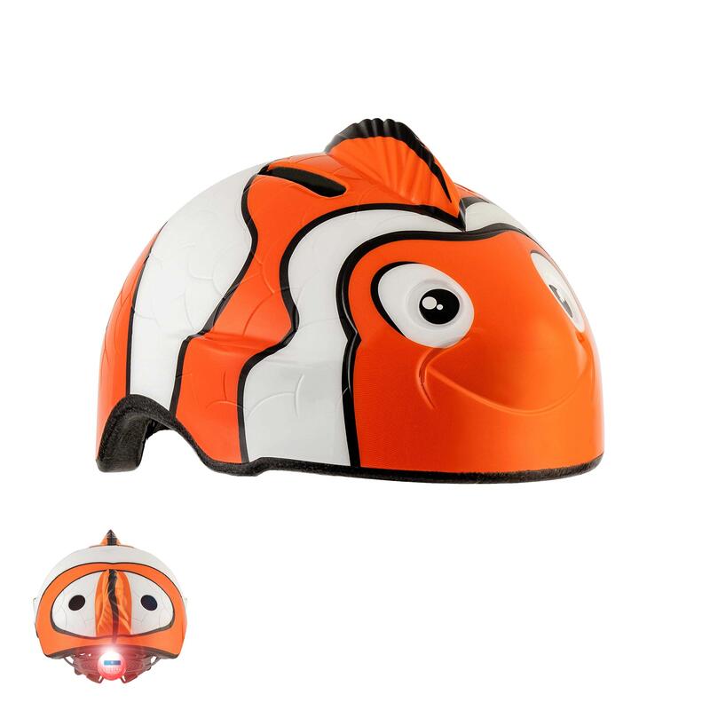 Casco da Bici per Bambini | Pesce Pagliaccio Arancione | Crazy Safety | EN 1078