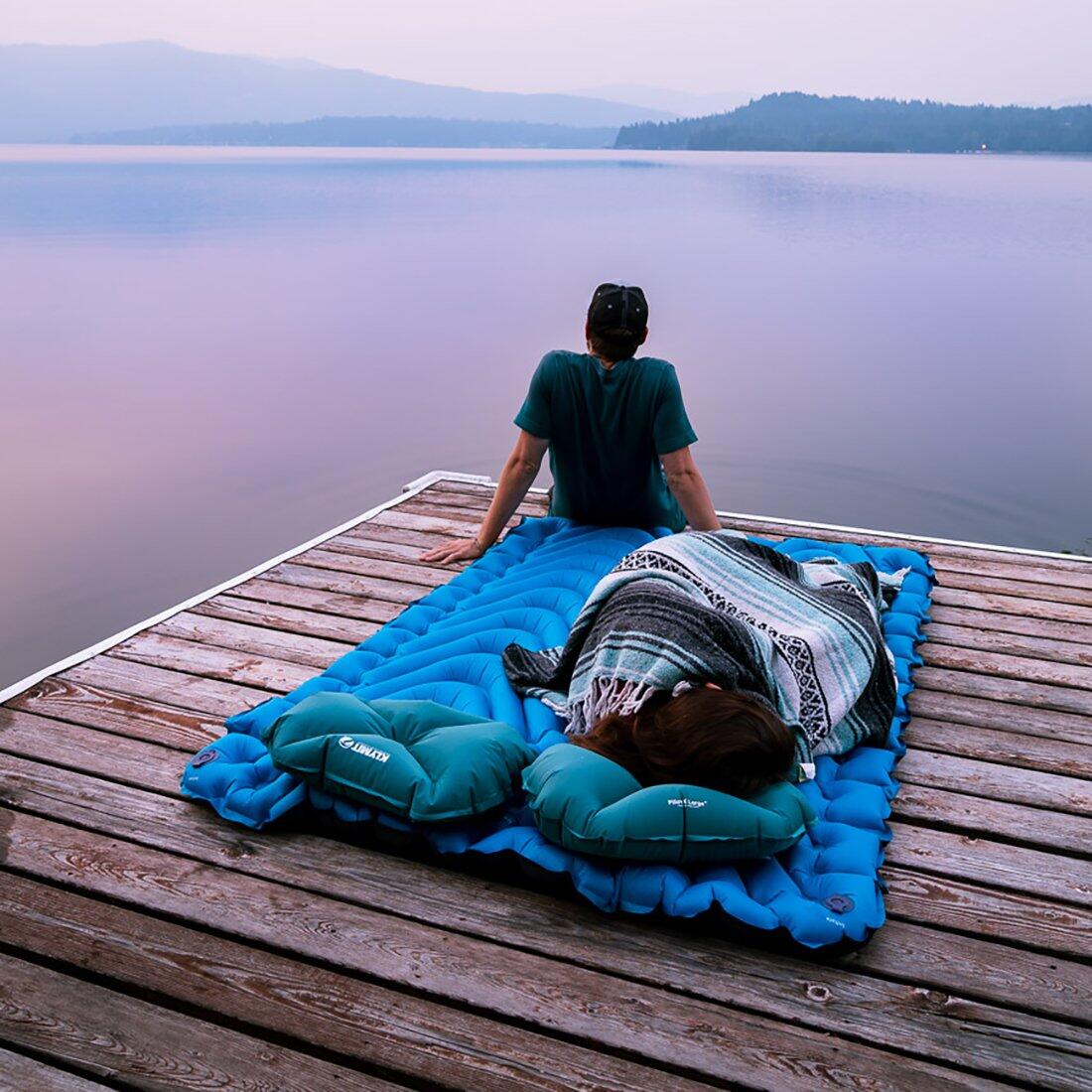 Gepatenteerde zelfopblazende dubbele V-vormige matras Klymit double V 4/5