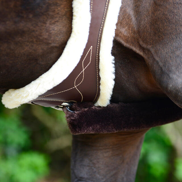 Kentucky Horsewear - Sangle Anatomique Sheepskin - Kentucky - Sangle D'Équitation - Marron - 125 Cm - Decathlon