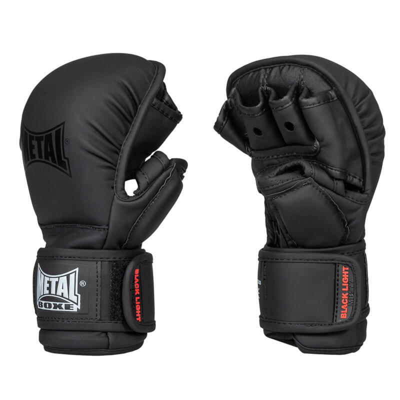 Metal Boxe - Gants De Mma Entrainement Avec Pouce - Mitaines De Combat - Noir - S - Decathlon