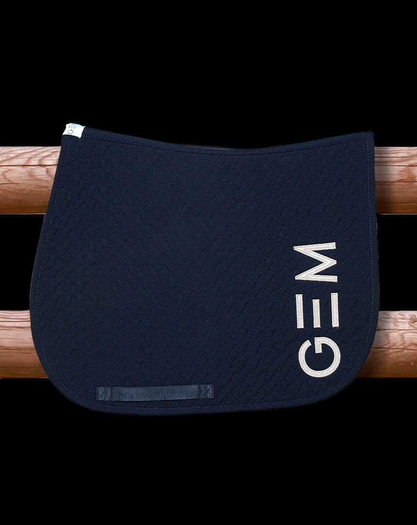 Tapis de selle DRESSAGE TEN Marine - GEM 4/5